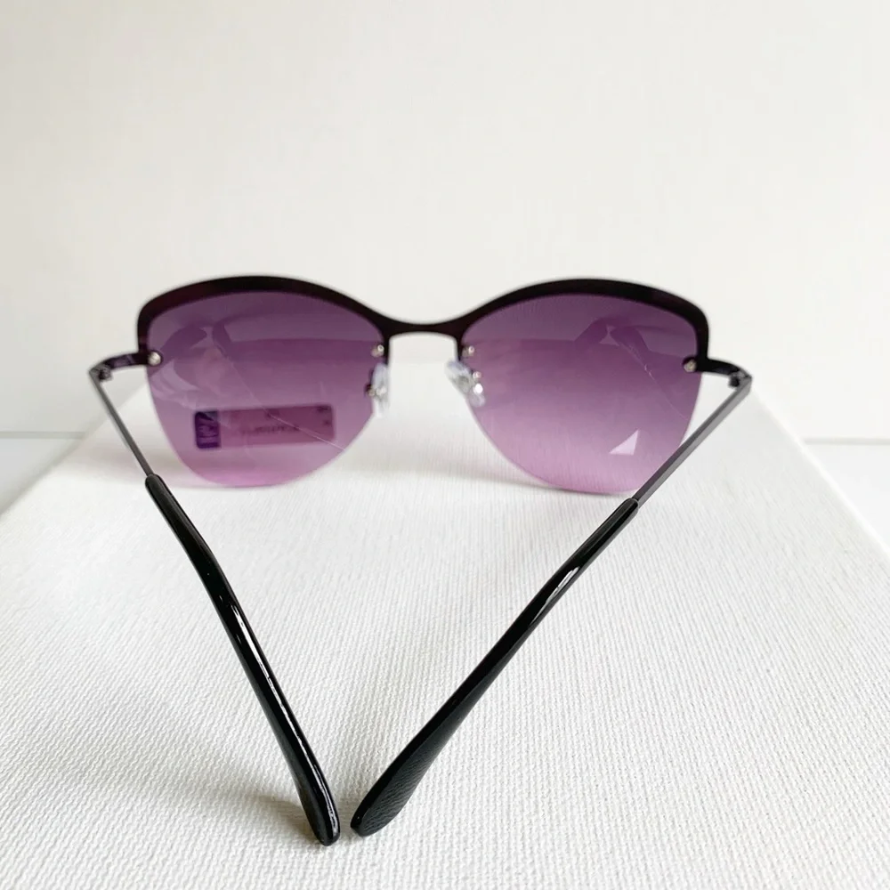 NWT semi rimless purple sunglasses